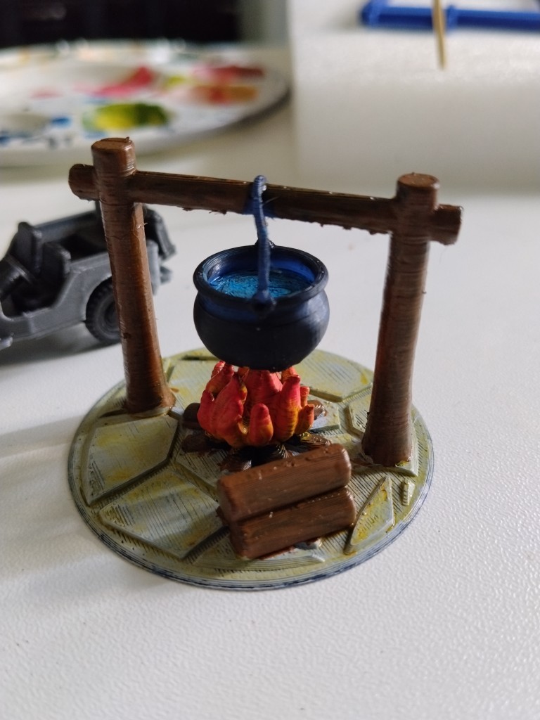 Today 3D Printed DnD Campfire